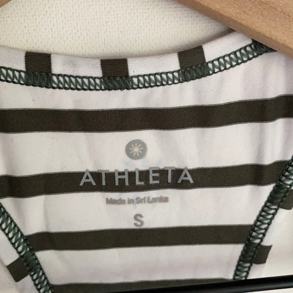 GREEN & WHITE‎ ATHLETA Women’s Chi Tank Top, Size S - Picture 4 of 9